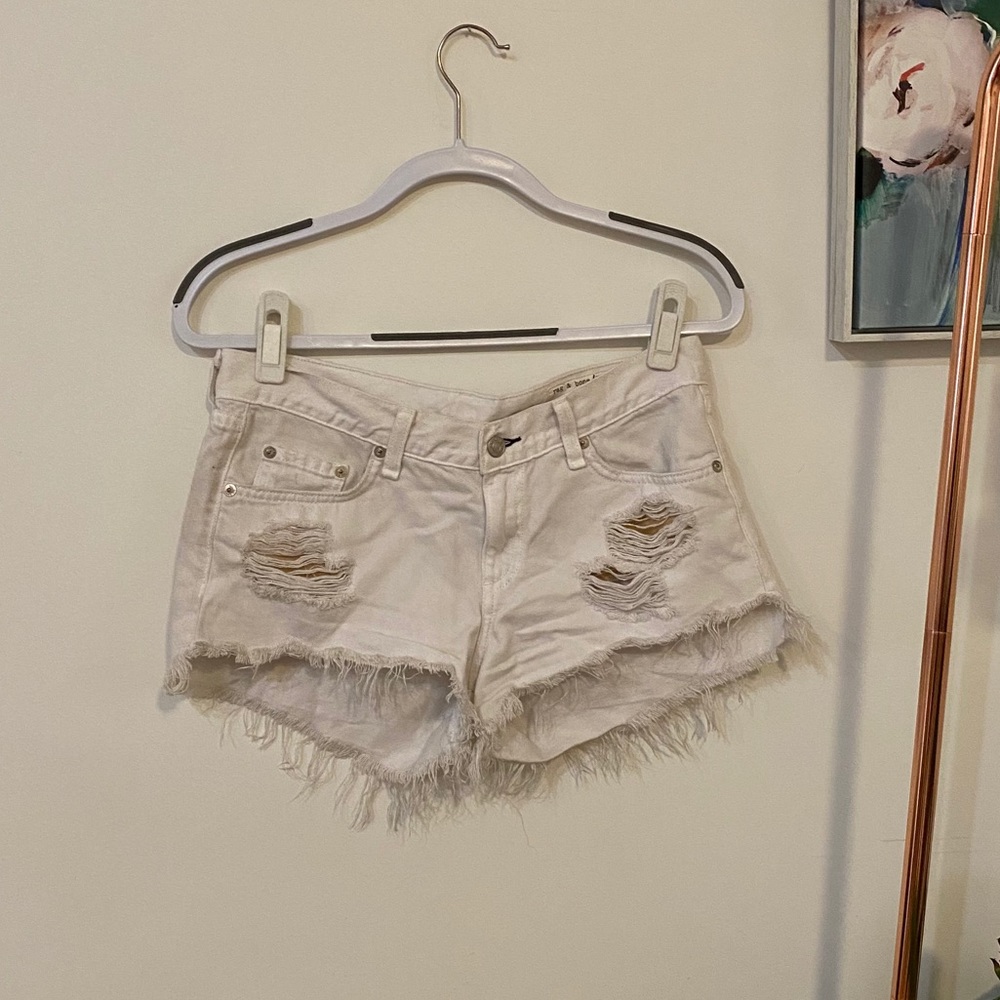 Rag & Bone shorts - all white distressed